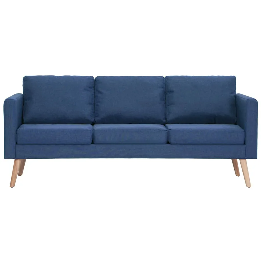 Ensemble de canapé 2 pcs tissu bleu - 4