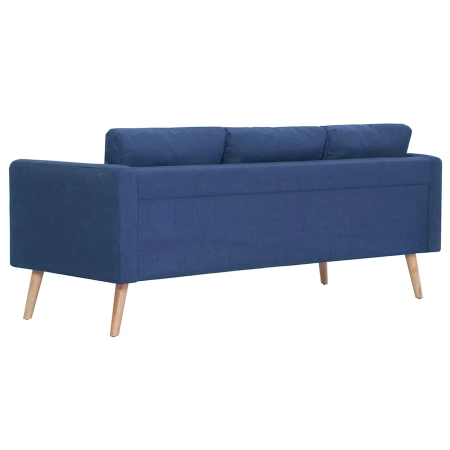 Ensemble de canapé 2 pcs tissu bleu - 5