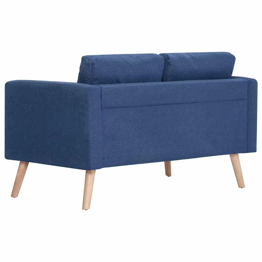 Ensemble de canapé 2 pcs tissu bleu - 8