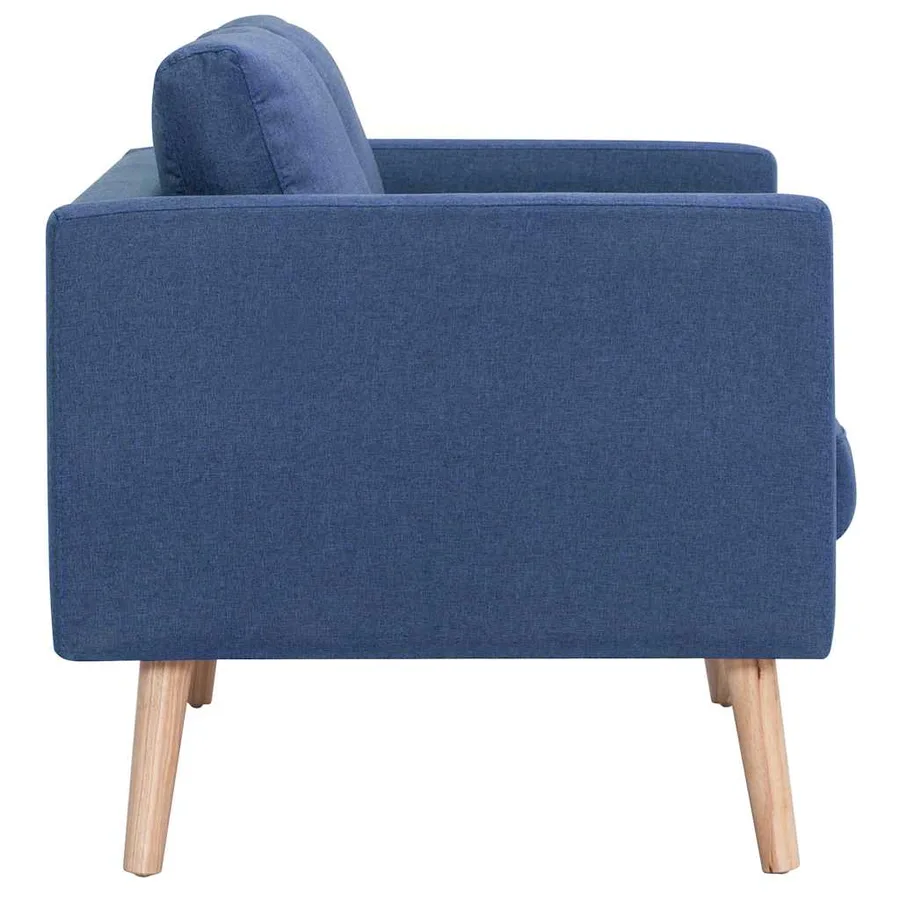 Ensemble de canapé 2 pcs tissu bleu - 9