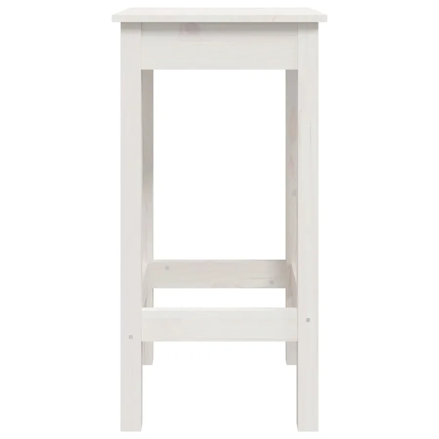 Chaises de bar lot de 2 blanc 40x40x78 cm bois de pin solide - 4