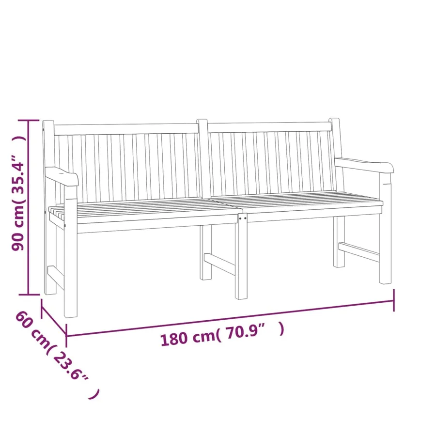 Ensemble à manger de jardin 5pcs Bois de teck massif - 10