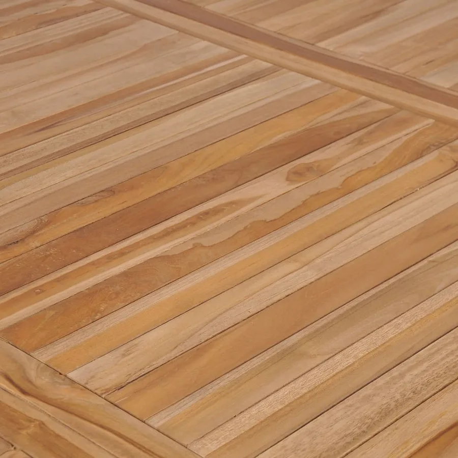 Ensemble de salle à manger de jardin 7 pièces 200 x 100 cm en bois de teck massif - 12