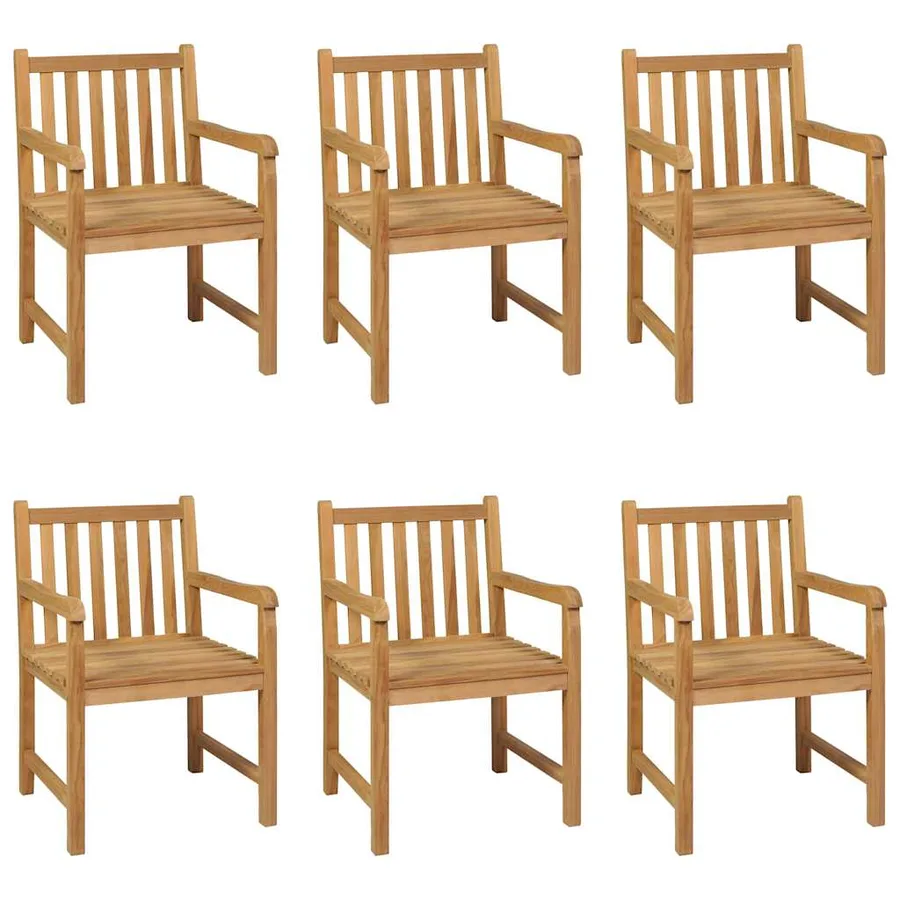 Ensemble de salle à manger de jardin 7 pièces 200 x 100 cm en bois de teck massif - 3