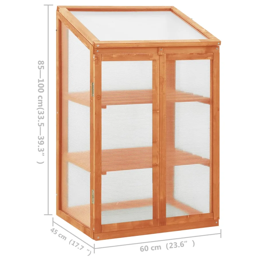 Serre 60x45x100 cm Bois de sapin - 7