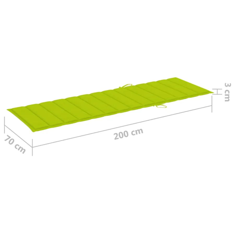 Chaise longue de jardin avec table et coussin Pin imprégné - 12