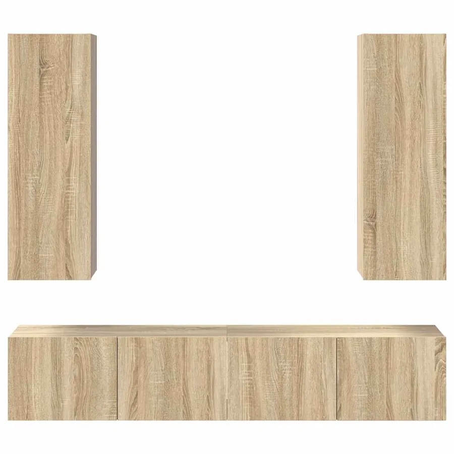 Ensemble de meubles TV 4 pcs Chêne sonoma Bois d'ingénierie - 5