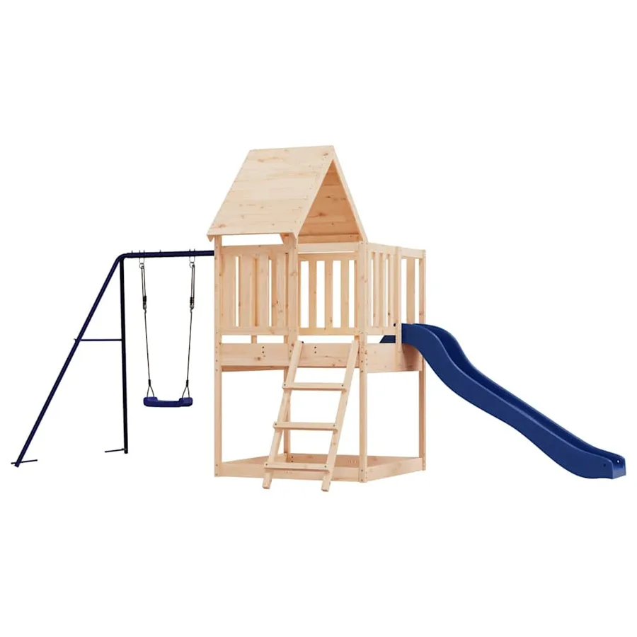 Aire de jeux d'extérieur bois de pin massif - 7
