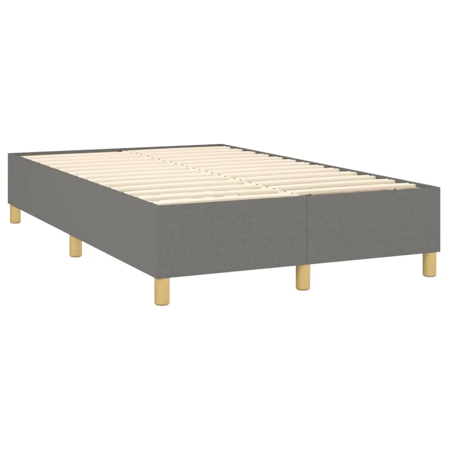 Sommier à lattes de lit et matelas et LED Gris foncé 120x200 cm - 5