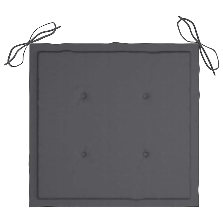 Ensemble à manger d'extérieur pliable avec coussin 3 pcs Teck - 8
