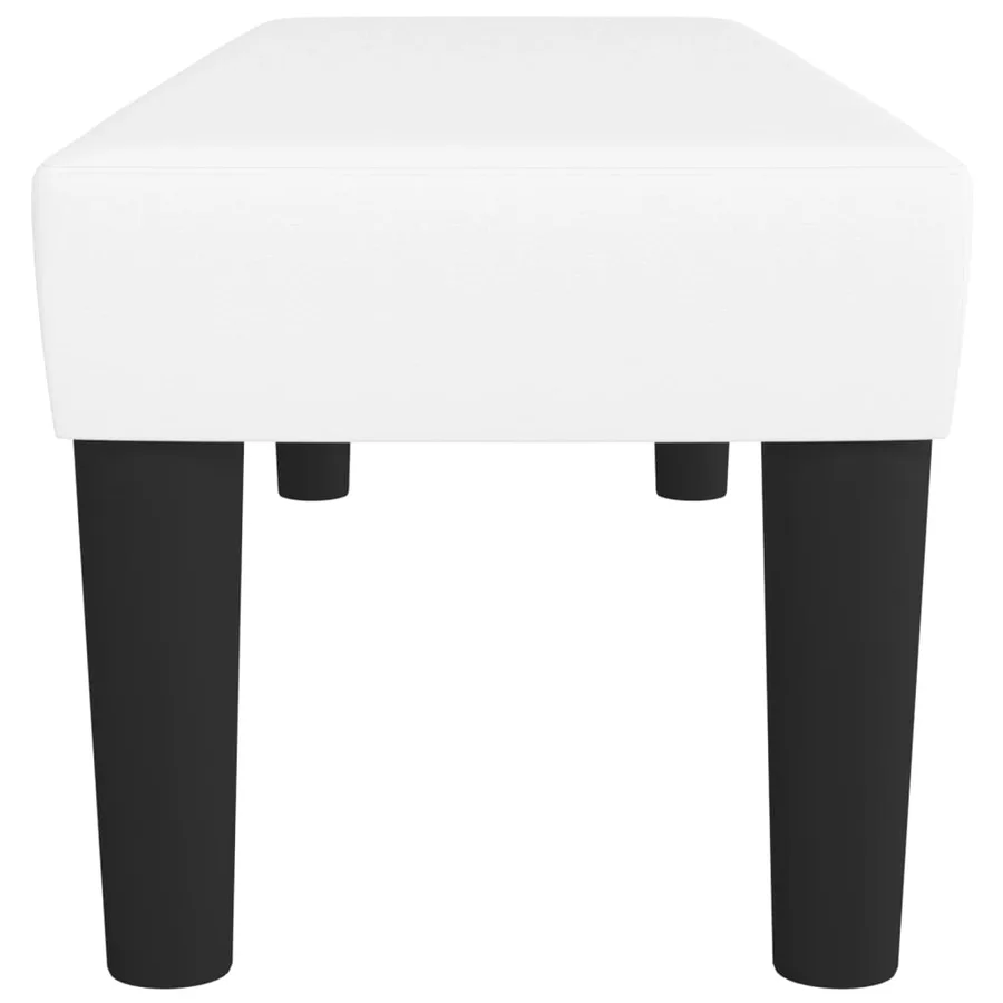Banc Blanc 100x30x30 cm Similicuir - 4