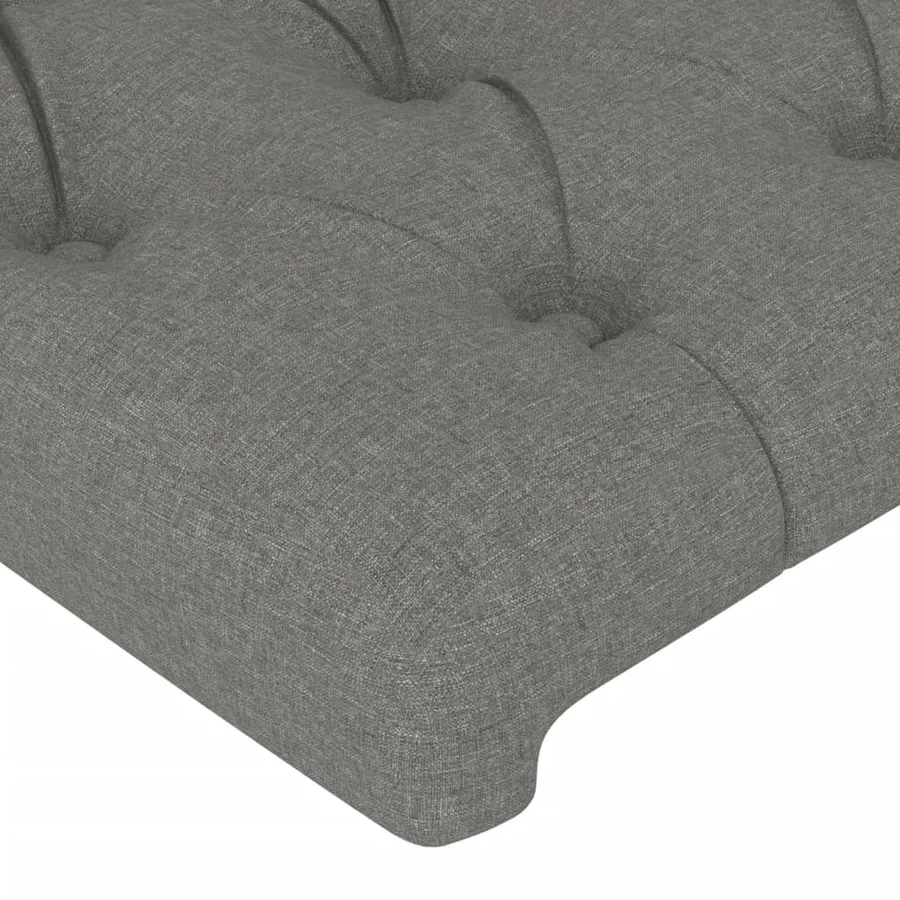 Tête de lit à LED Gris foncé 83x16x118/128 cm Tissu - 5