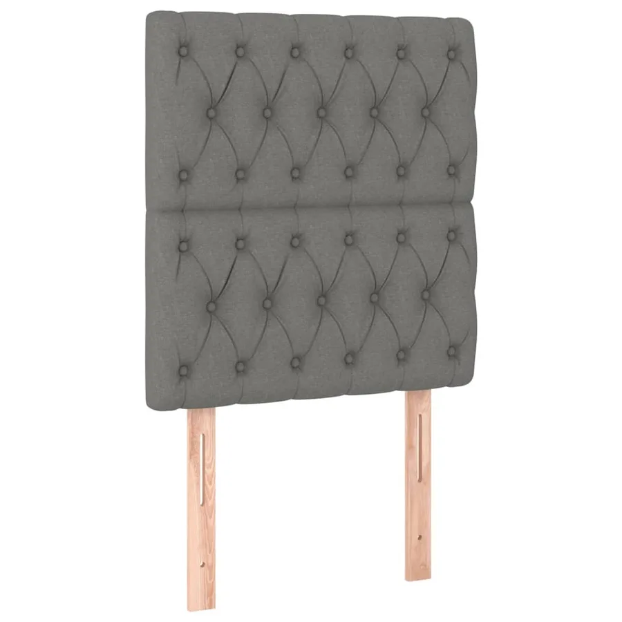 Sommier à lattes de lit et matelas et LED Gris foncé 80x200cm - 7