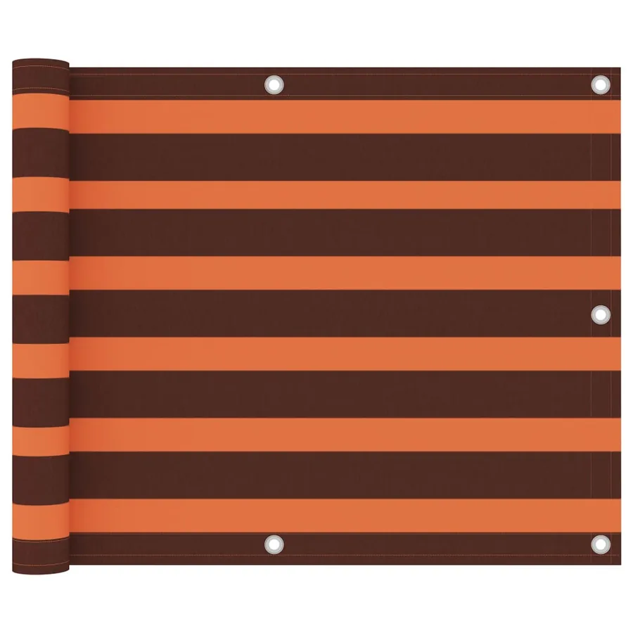 Écran de balcon Orange et marron 75x400 cm Tissu Oxford