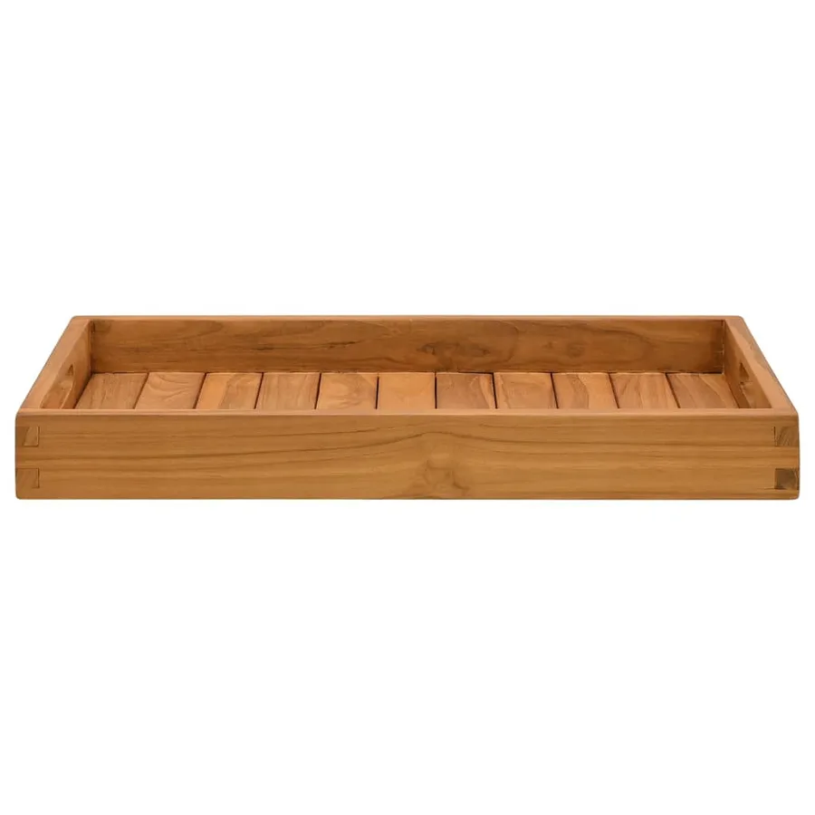 Plateau de service 60x35 cm Bois de teck massif - 2