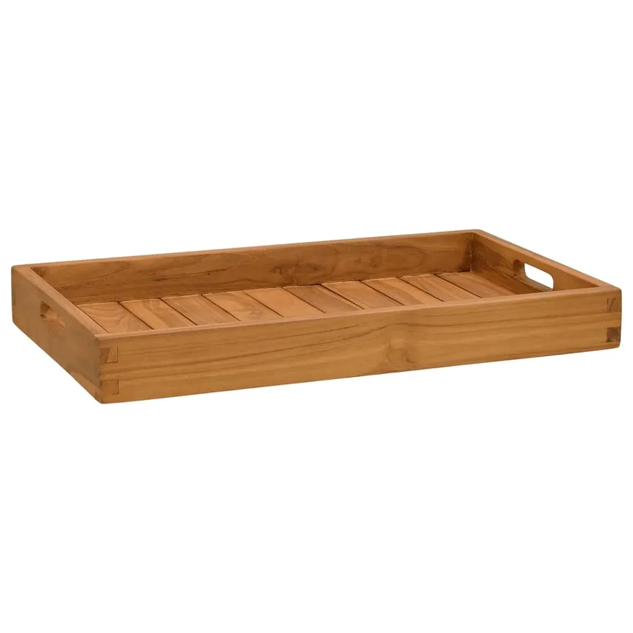 Plateau de service 60x35 cm Bois de teck massif - 3