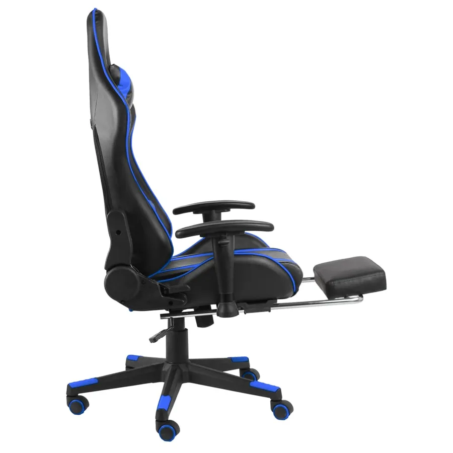 Chaise de jeu pivotante avec repose-pied Bleu PVC - 6