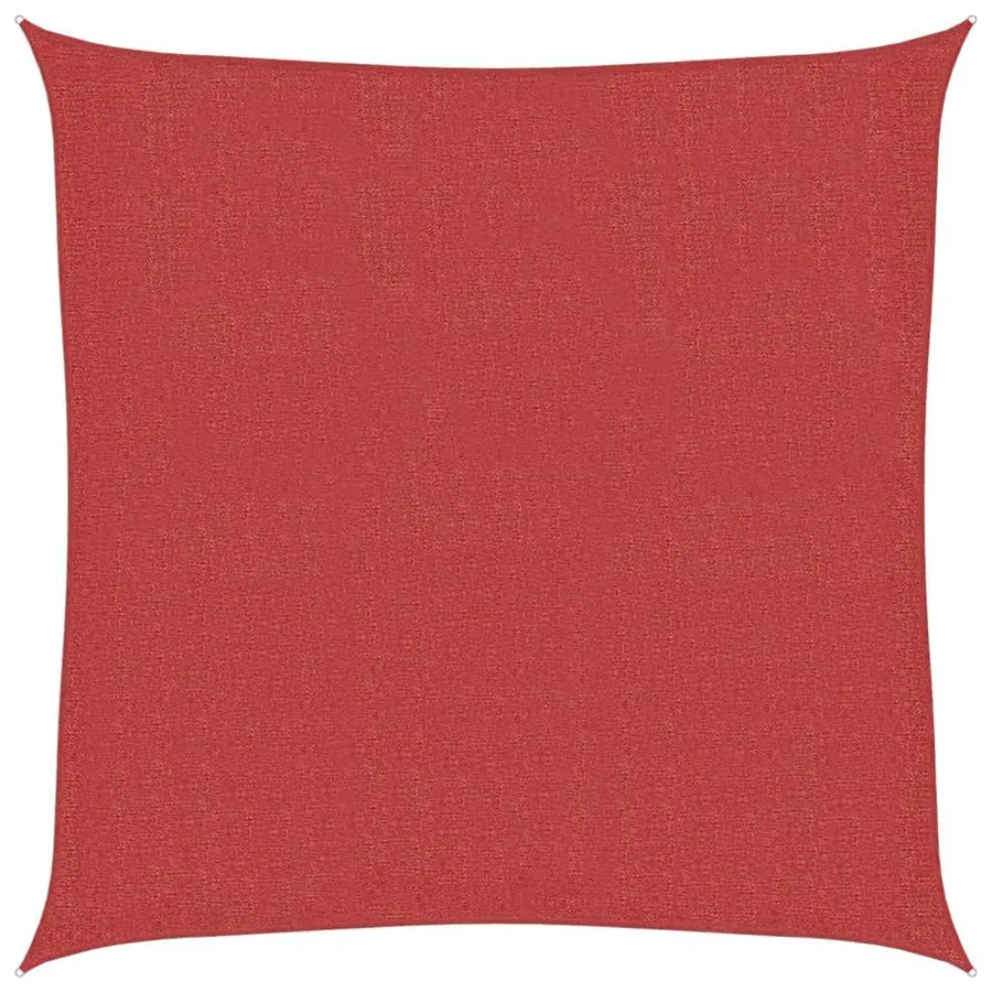 Voile d'ombrage 160 g/m² Rouge 7x7 m PEHD - 2
