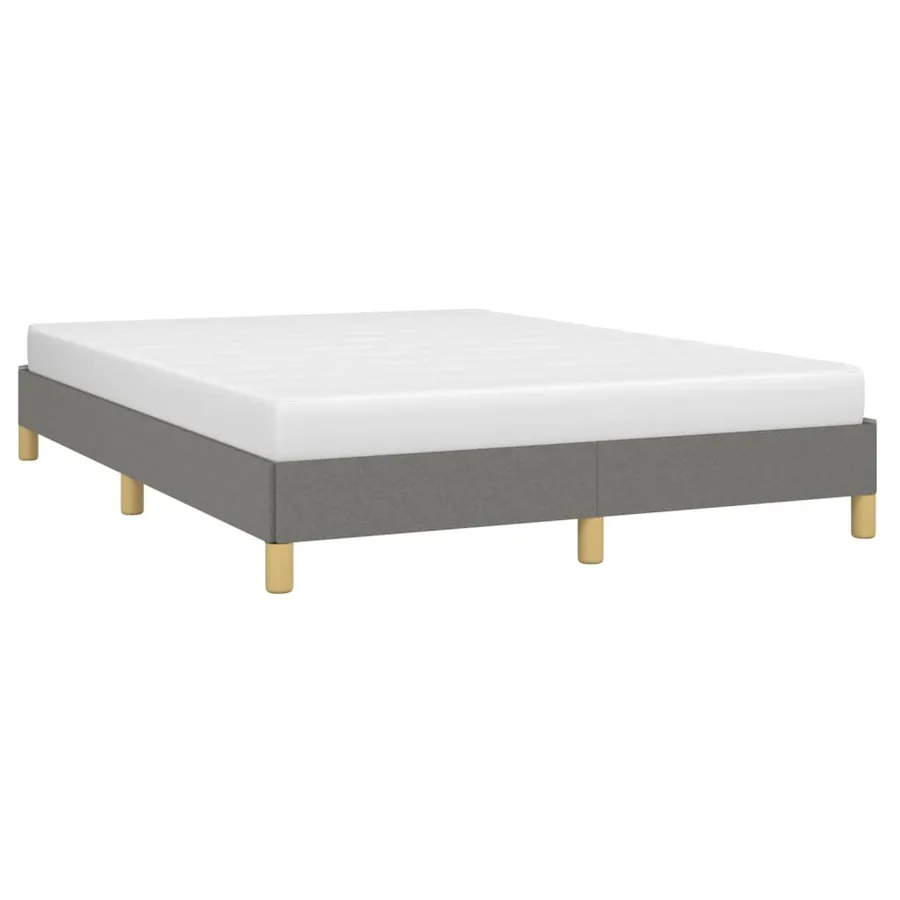 Cadre de lit sans matelas gris foncé 160x200 cm tissu - 3