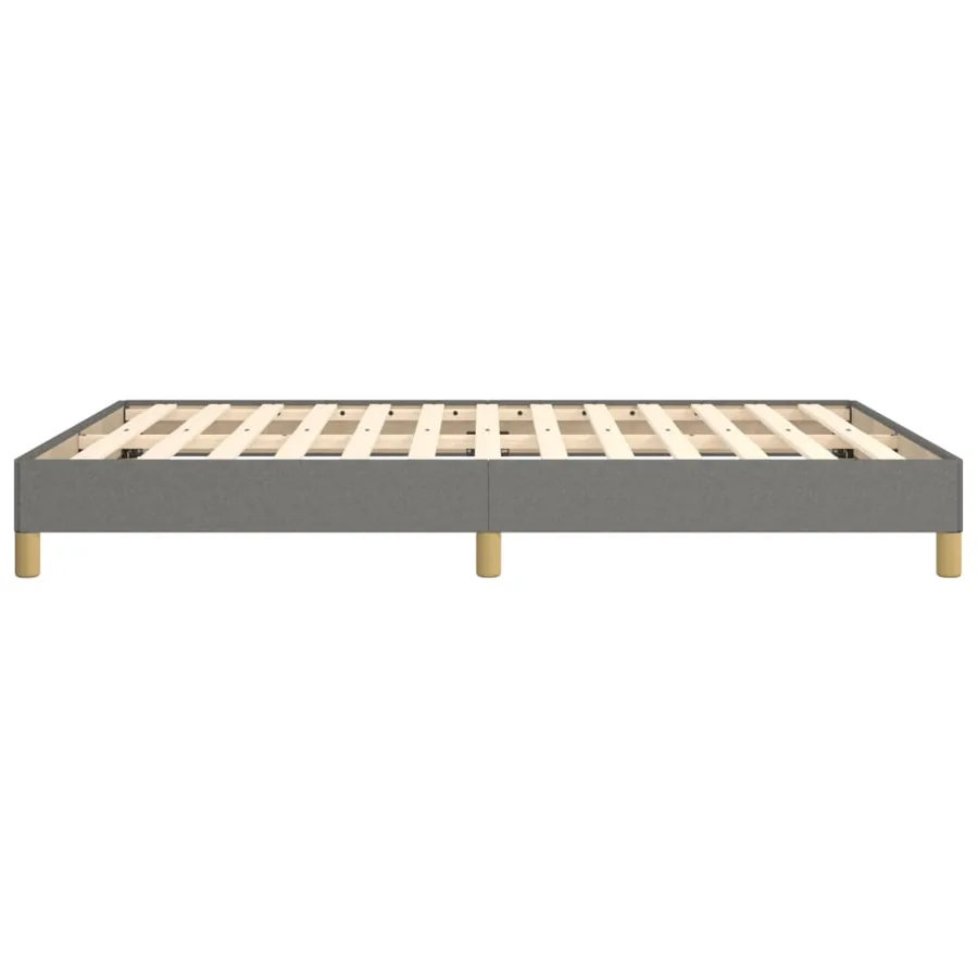 Cadre de lit sans matelas gris foncé 160x200 cm tissu - 6