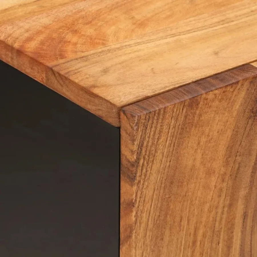 Meuble d'évier 62x33x58 cm bois d'acacia et d'ingénierie - 10