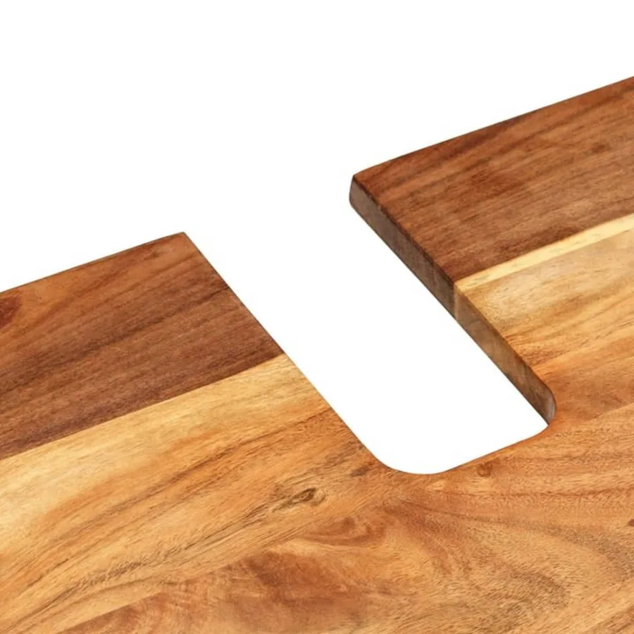Meuble d'évier 62x33x58 cm bois d'acacia et d'ingénierie - 8