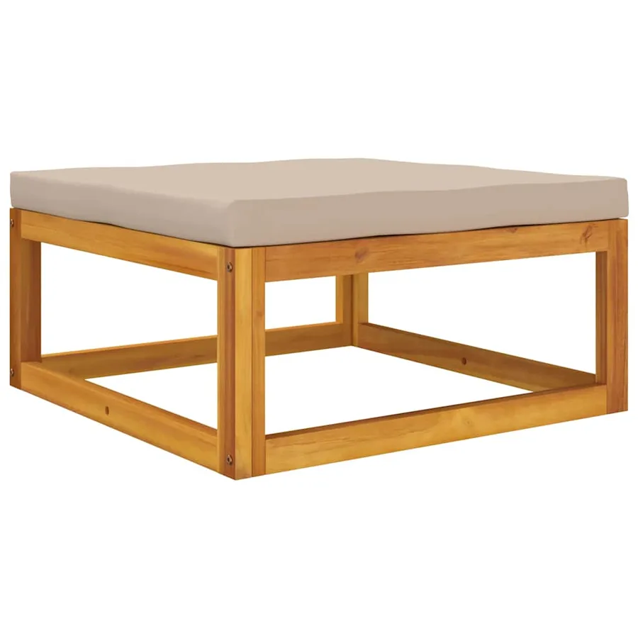 Salon de jardin 3 pcs avec coussins bois massif d'acacia - 14