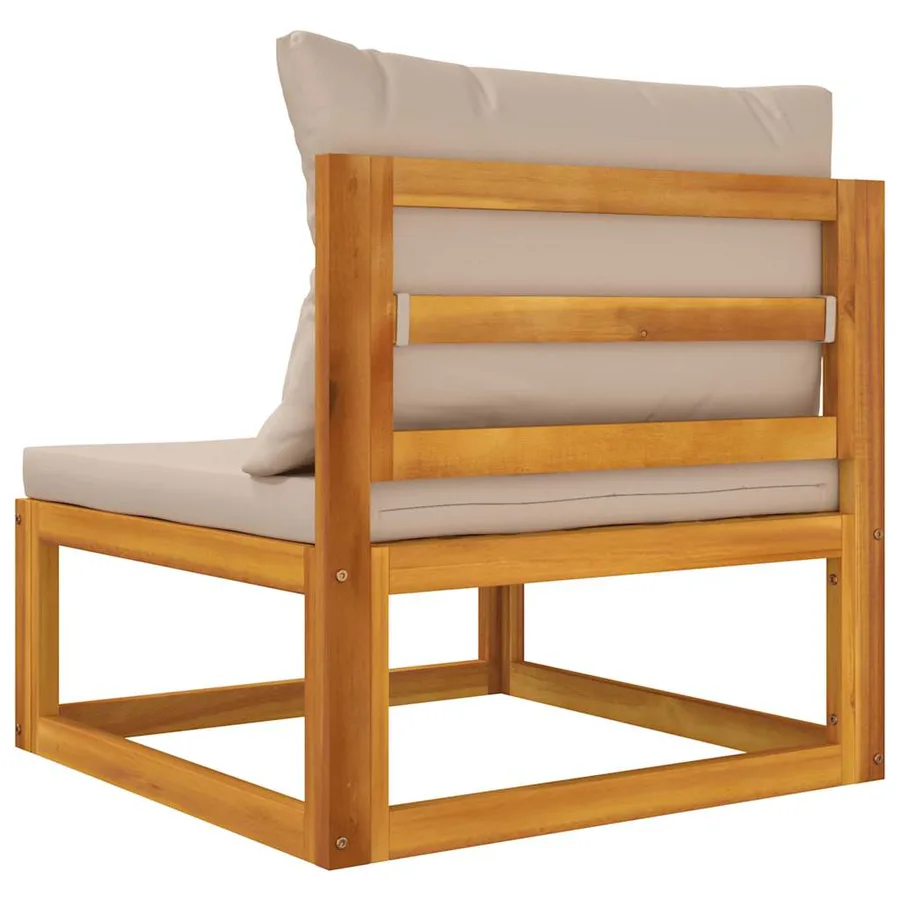 Salon de jardin 3 pcs avec coussins bois massif d'acacia - 6