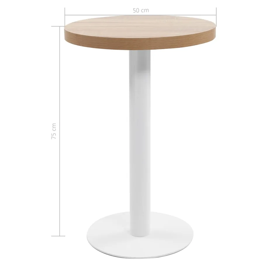 Table de bistro Marron clair 50 cm MDF - 5