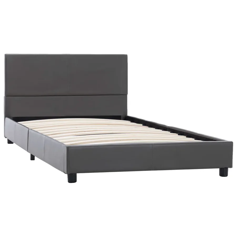 Cadre de lit Gris Similicuir 100 x 200 cm - 2
