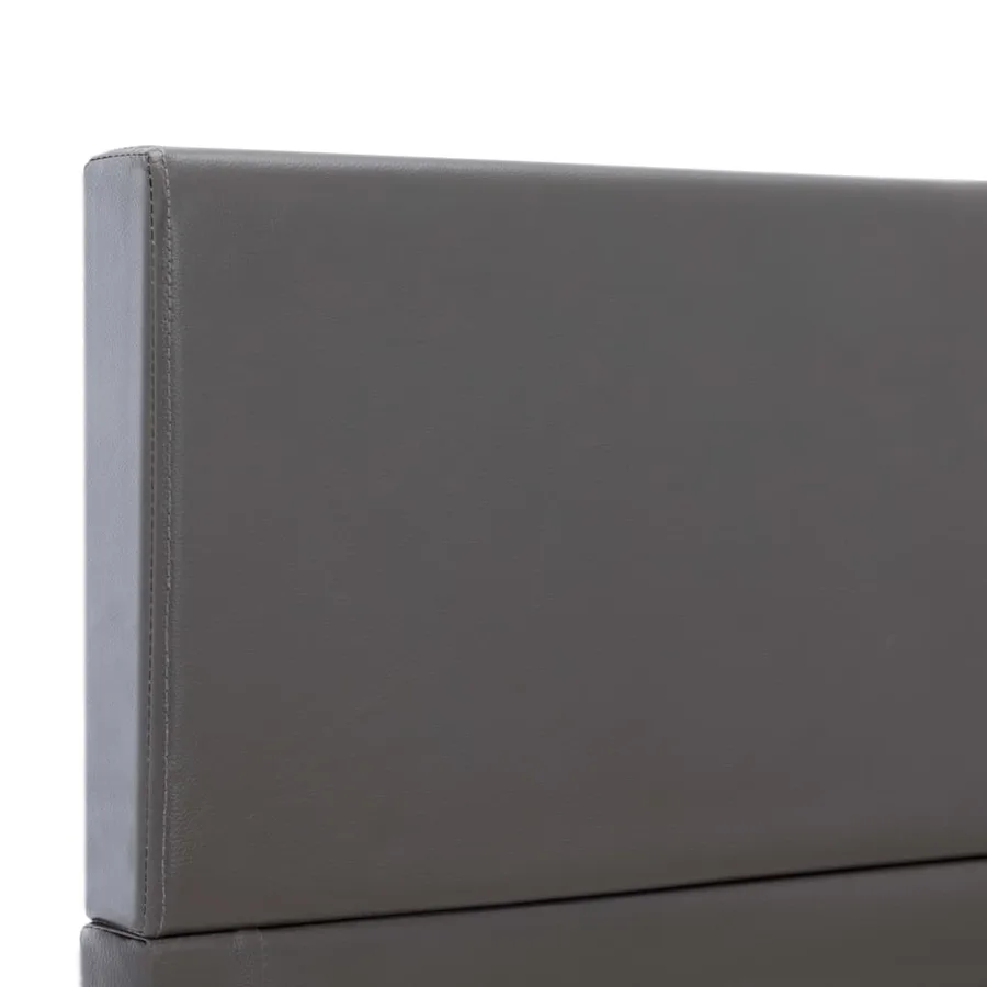 Cadre de lit Gris Similicuir 100 x 200 cm - 6