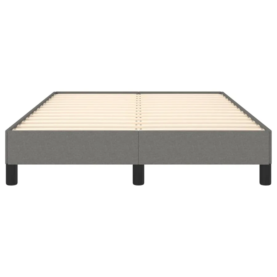 Cadre de lit sans matelas gris foncé 120x200 cm tissu - 5