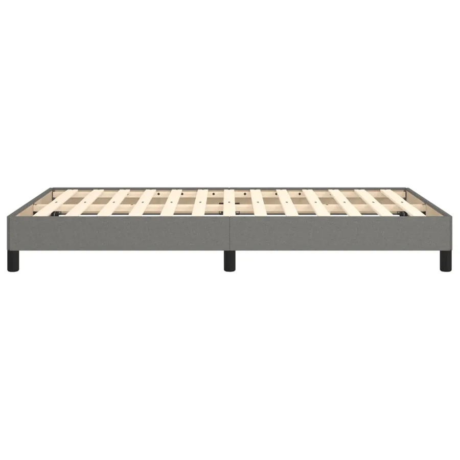Cadre de lit sans matelas gris foncé 120x200 cm tissu - 6