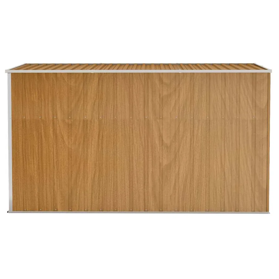 Abri de jardin mural marron 118 x 288 x 178 cm Acier galvanisé - 4