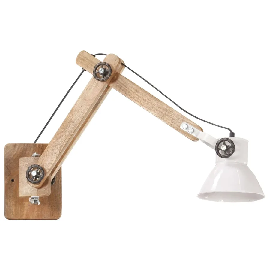 Lampe murale Style industriel Blanc Rond E27 - 2
