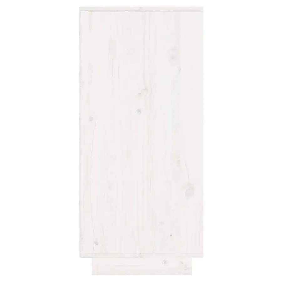 Buffet Blanc 60x34x75 cm Bois massif de pin - 7