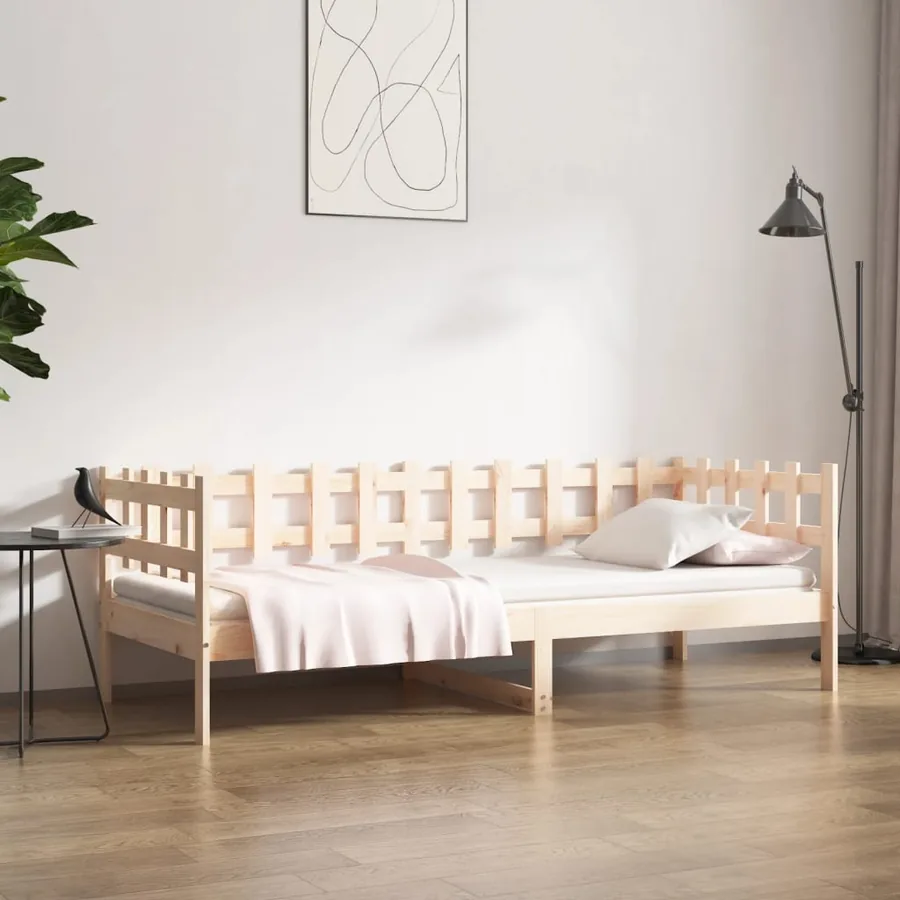 Lit de jour sans matelas 90x190 cm bois de pin massif
