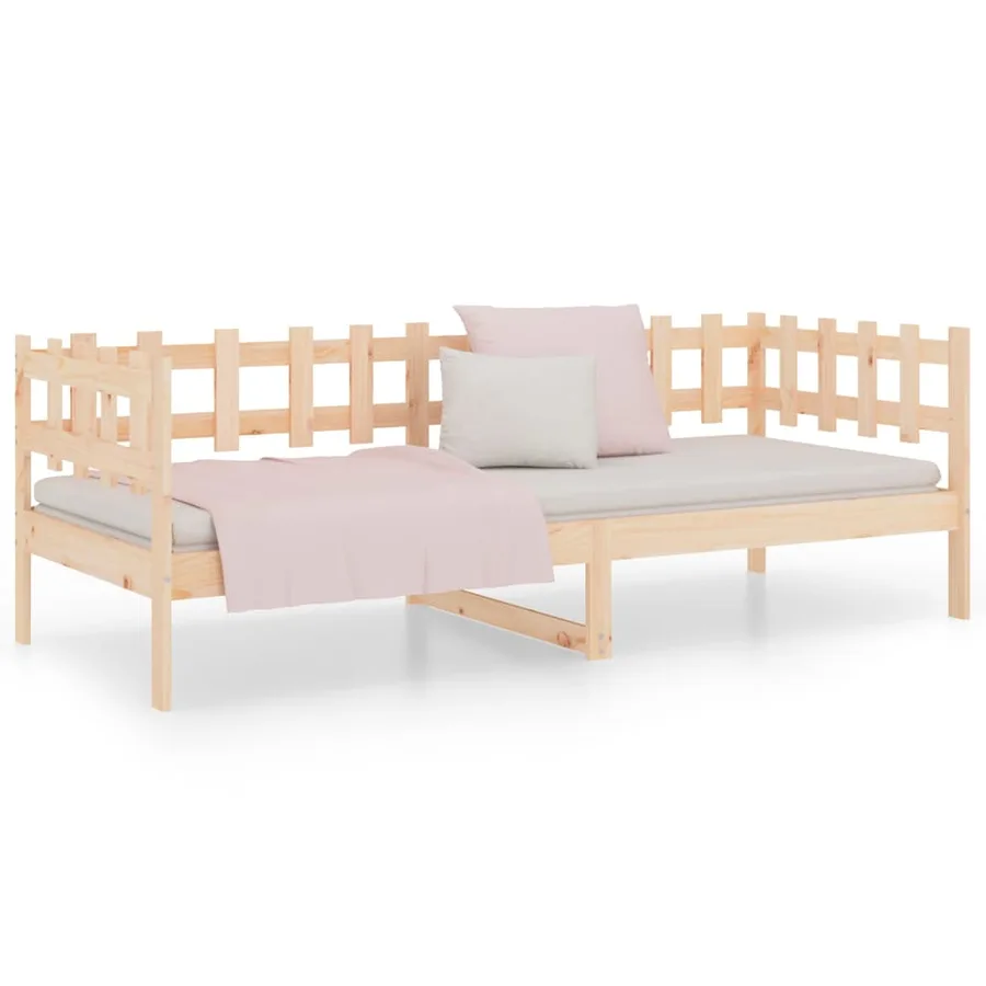 Lit de jour sans matelas 90x190 cm bois de pin massif - 5