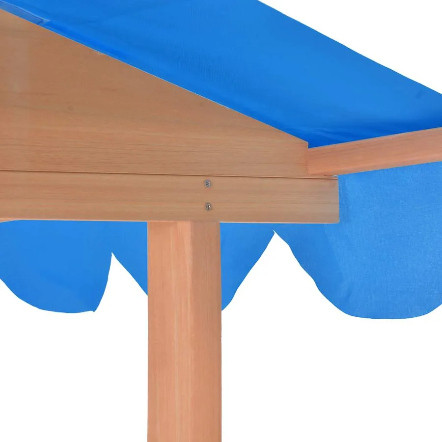 Maison de jeu d'enfants et bac à sable Bois de sapin Bleu UV50 - 7