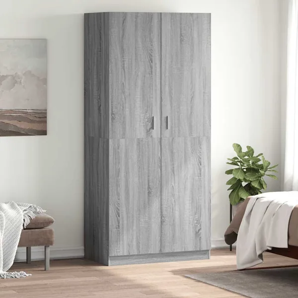 Garde-robe Sonoma gris 90x52x200 cm Bois d'ingénierie