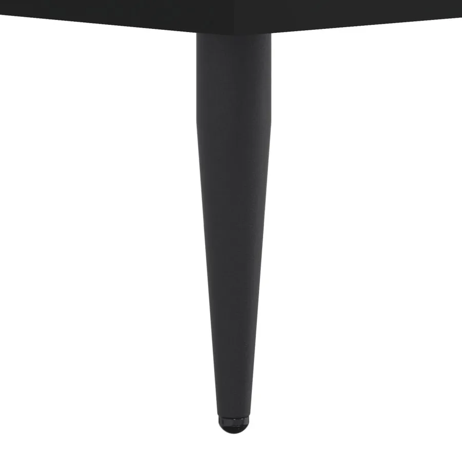 Cadre de lit sans matelas noir 120x190 cm bois d'ingénierie - 10
