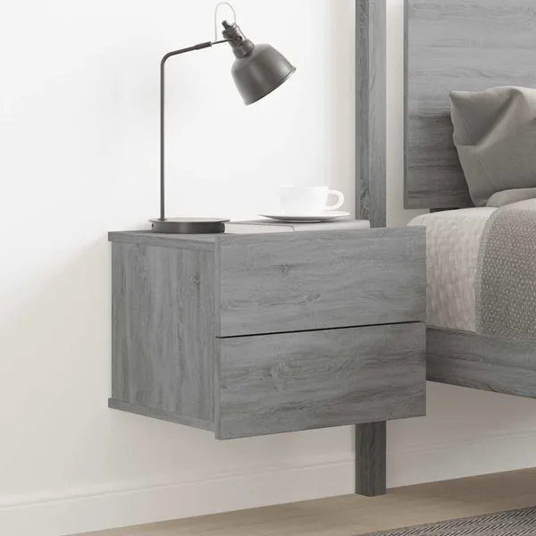 Table de chevet Sonoma gris 40x30x30 cm Bois d'ingénierie