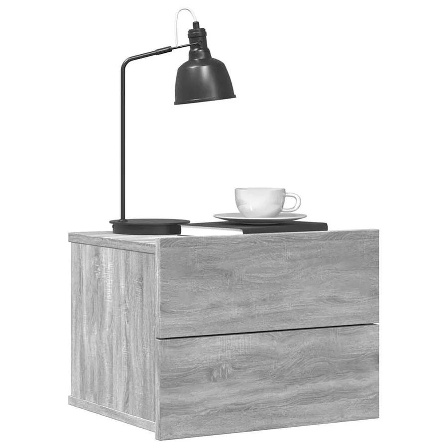 Table de chevet Sonoma gris 40x30x30 cm Bois d'ingénierie - 6