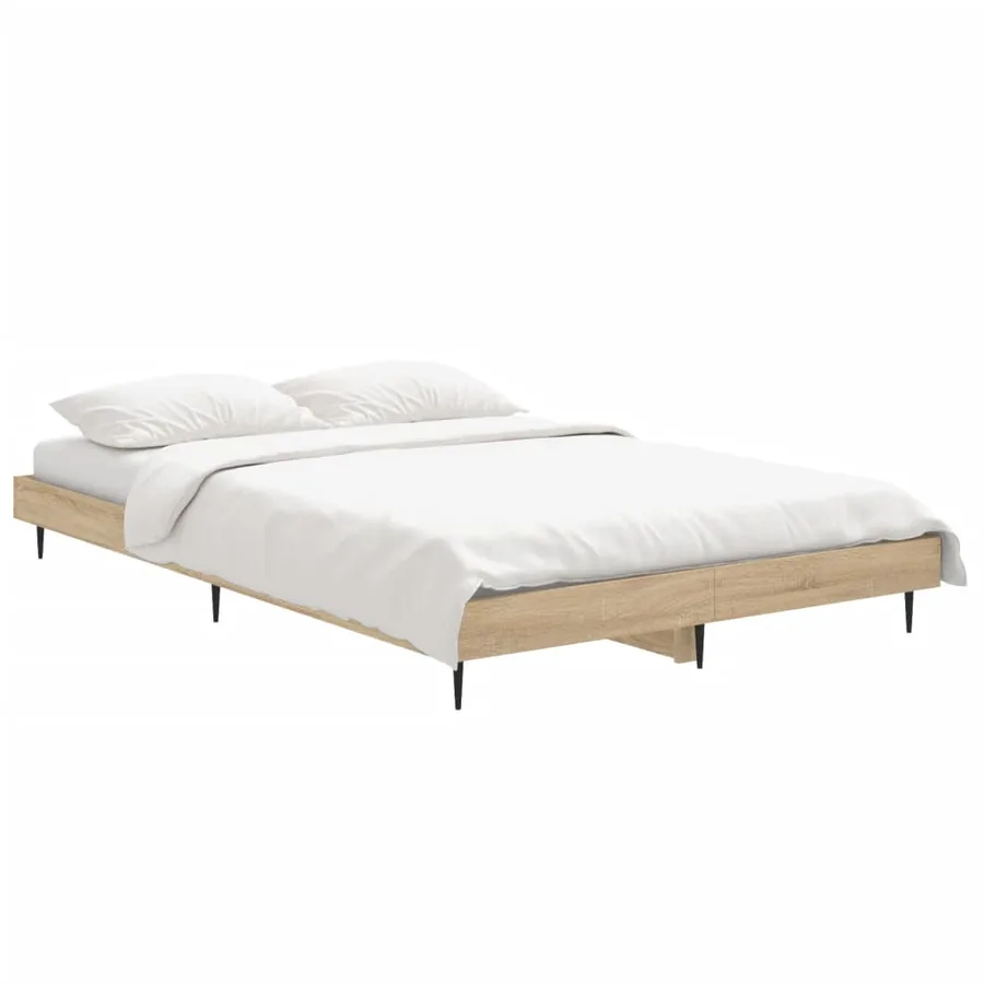 Cadre de lit sans matelas chêne sonoma 120x190 cm - 3