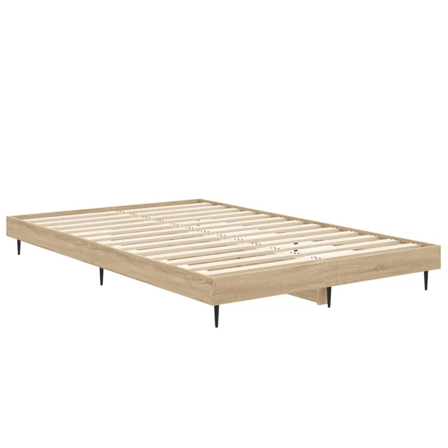 Cadre de lit sans matelas chêne sonoma 120x190 cm - 5