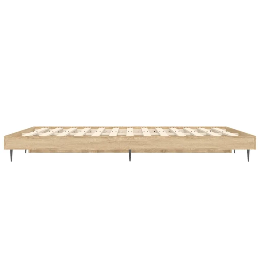 Cadre de lit sans matelas chêne sonoma 120x190 cm - 7