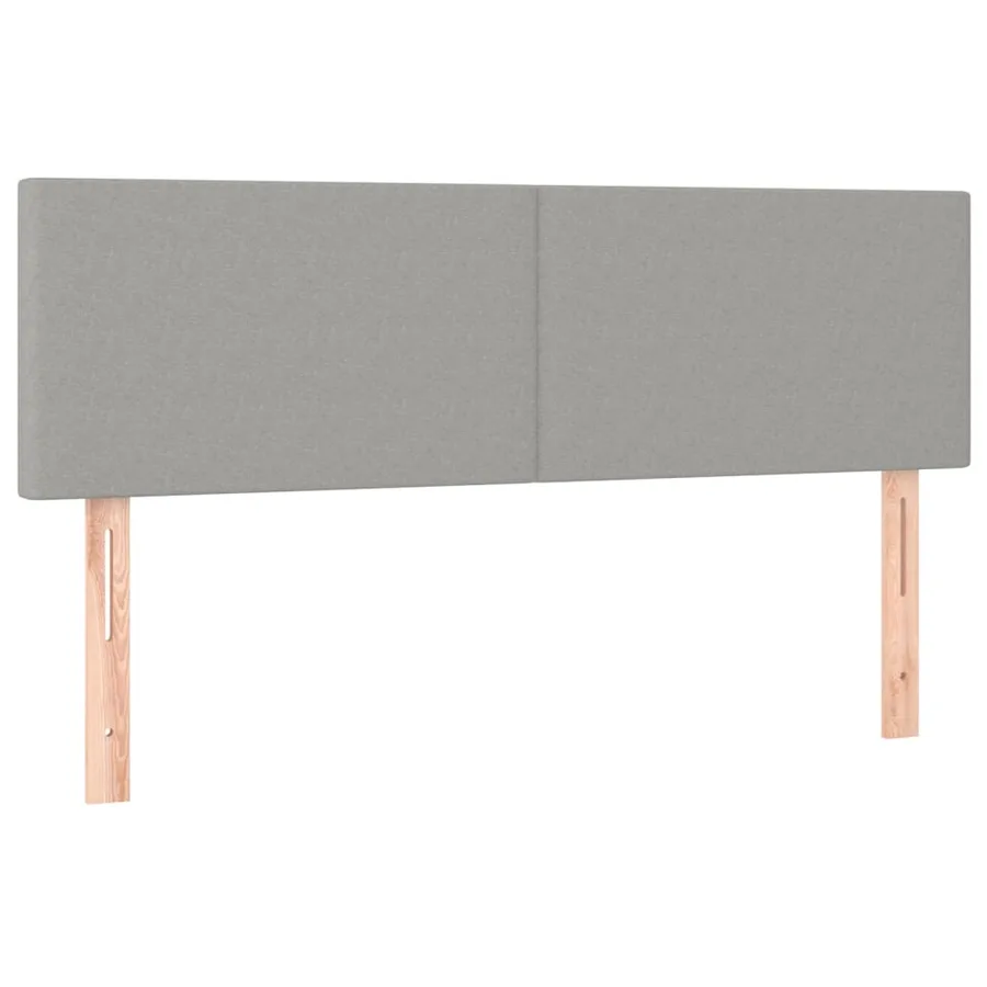 Sommier à lattes de lit et matelas et LED Gris clair 140x200 cm - 7
