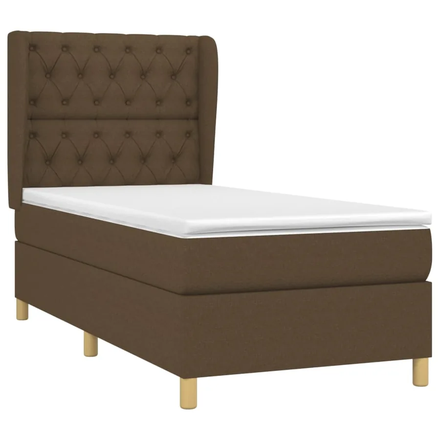 Sommier à lattes de lit avec matelas Marron foncé 80x200 cm - 3