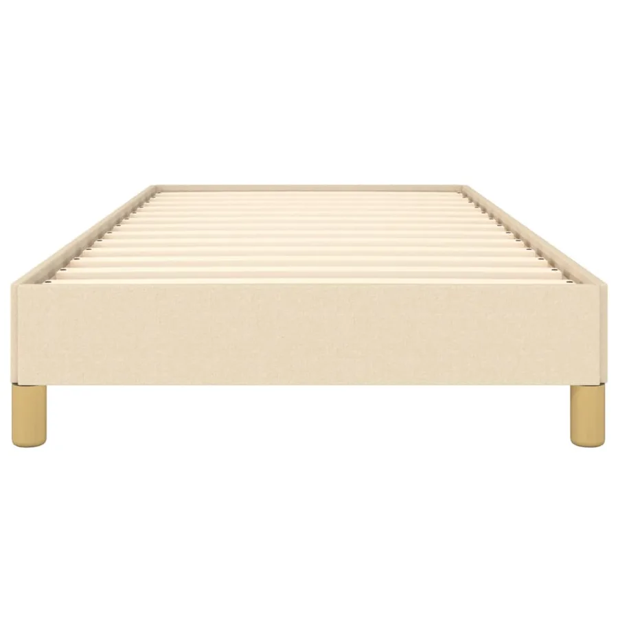 Cadre de lit sans matelas crème 90x200 cm tissu - 5