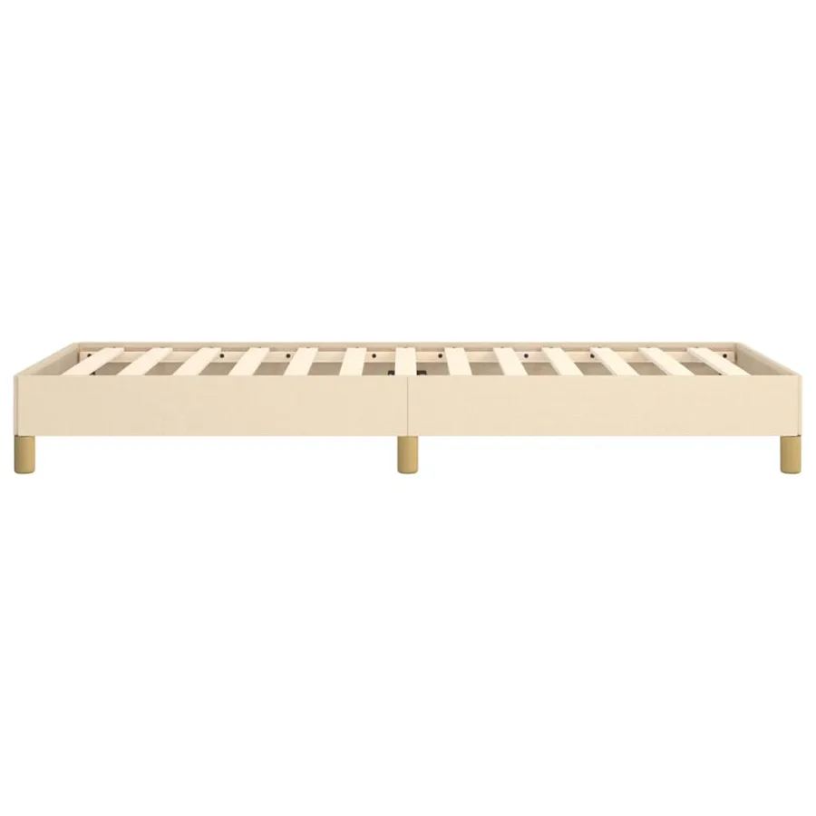 Cadre de lit sans matelas crème 90x200 cm tissu - 6